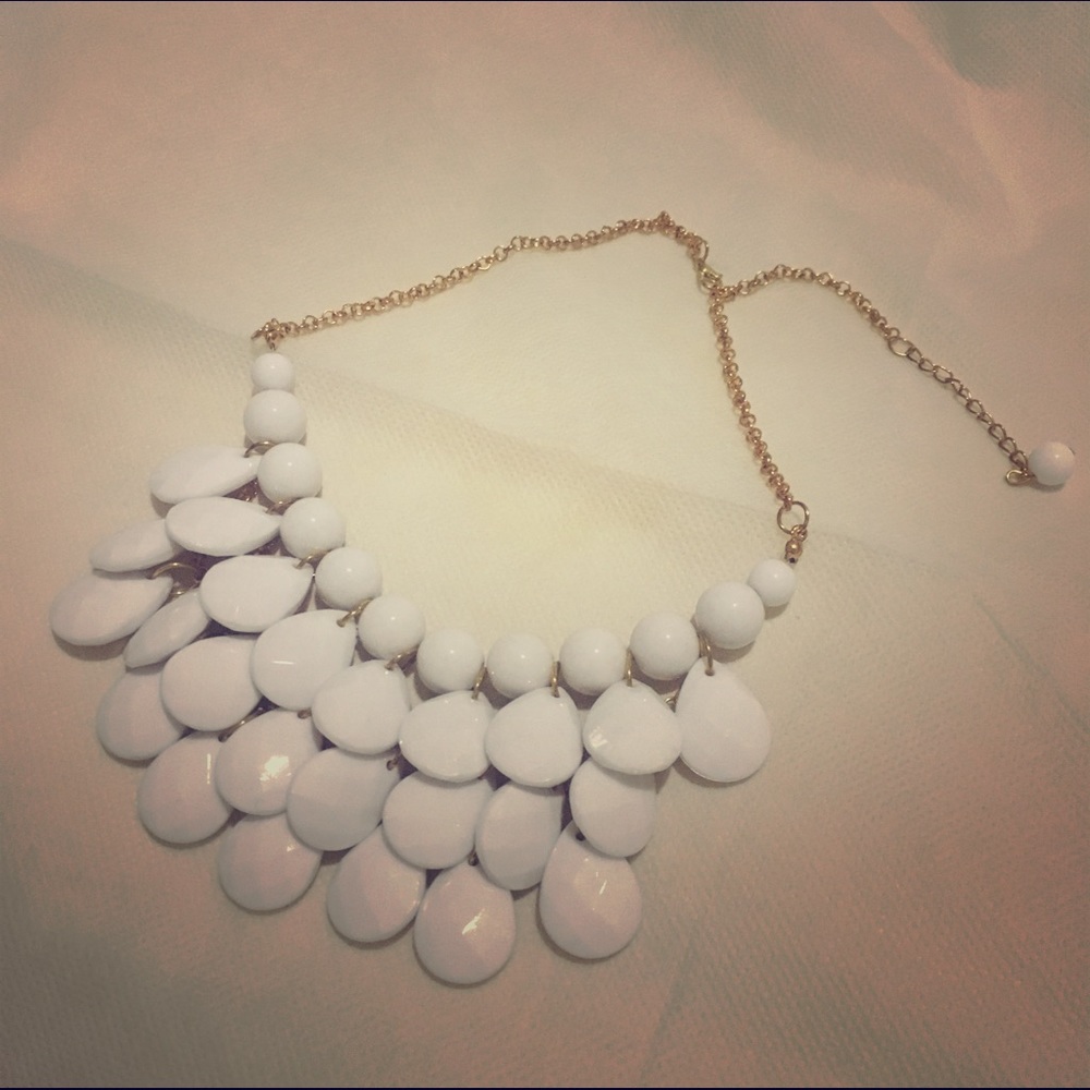 J. Crew Statement Necklace Bold white and …